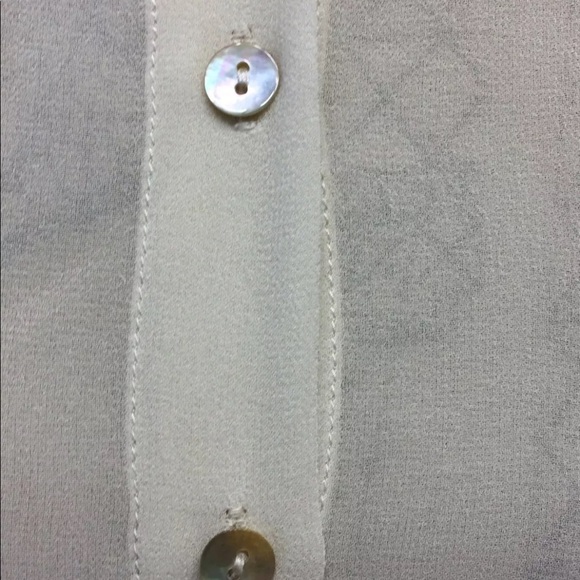 Hugo Boss Orange Women Long Sleeve Blouse Cream Distress Collar Light Sillouette - Picture 5 of 12